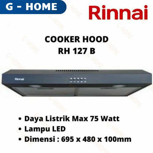 COOKER HOOD RINNAI 70CM RH127B-200 HITAM