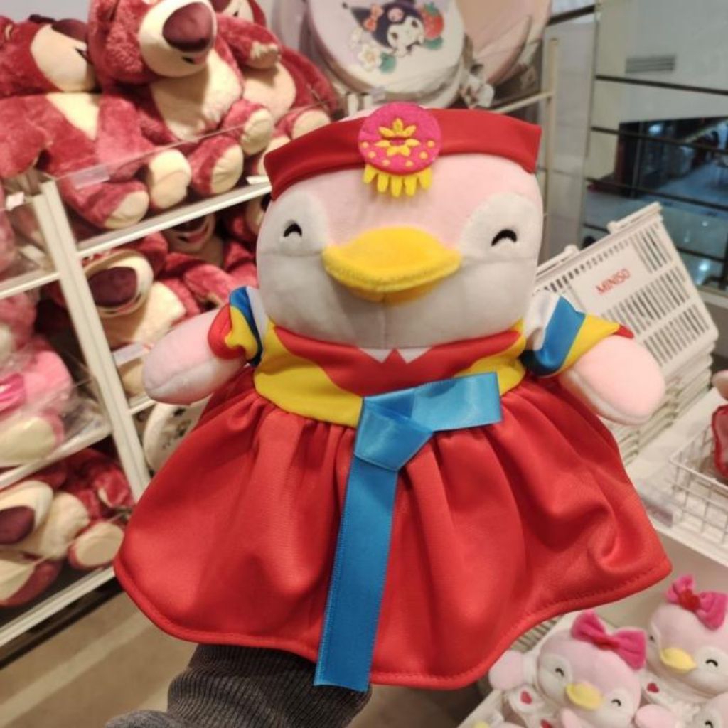 Boneka Pinguin Kostum China Original Miniso (Perempuan Cewek)