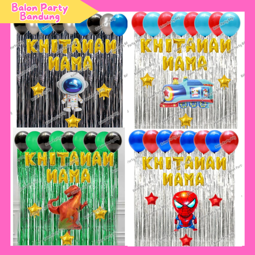 BALON PARTY Paket Dekorasi Khitanan Balon Karakter / Khitan