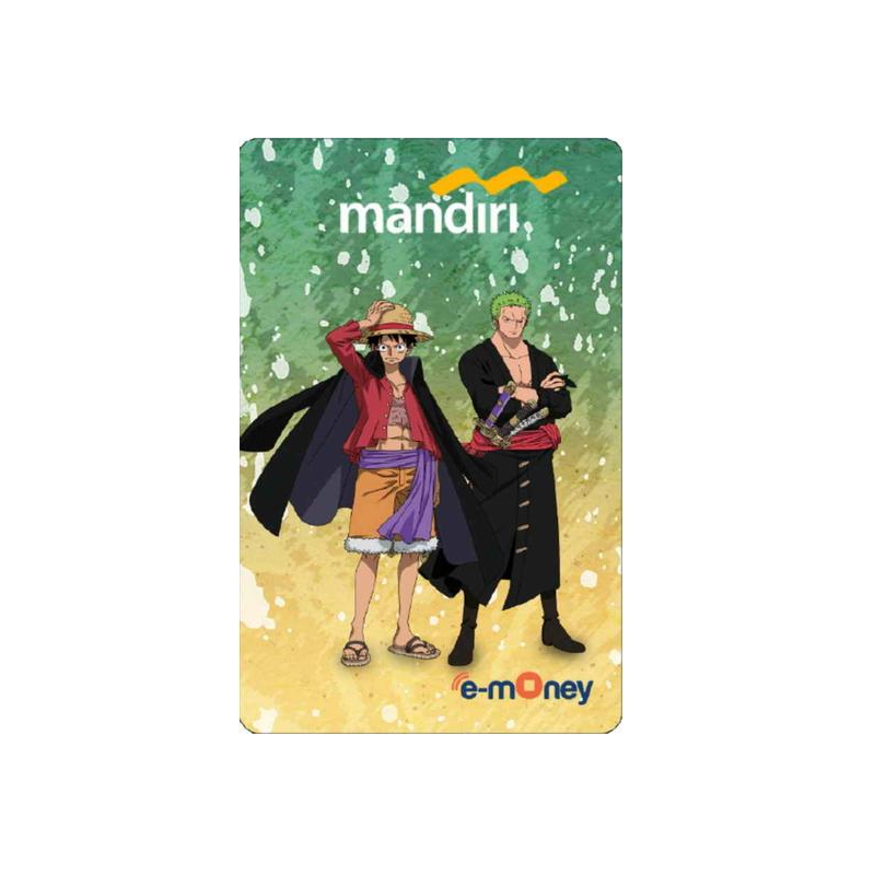 Kartu Emoney One Piece Special Limited Edition NFC Card for Mandiri E-Toll | E-Money Luffy Zoro One 