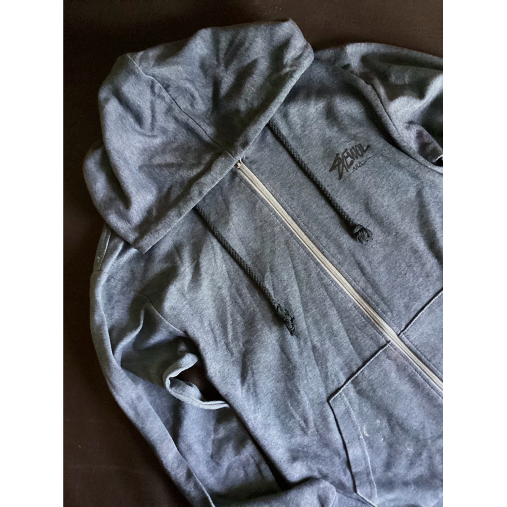 Hoodie Sweather Zipper Gray Basic