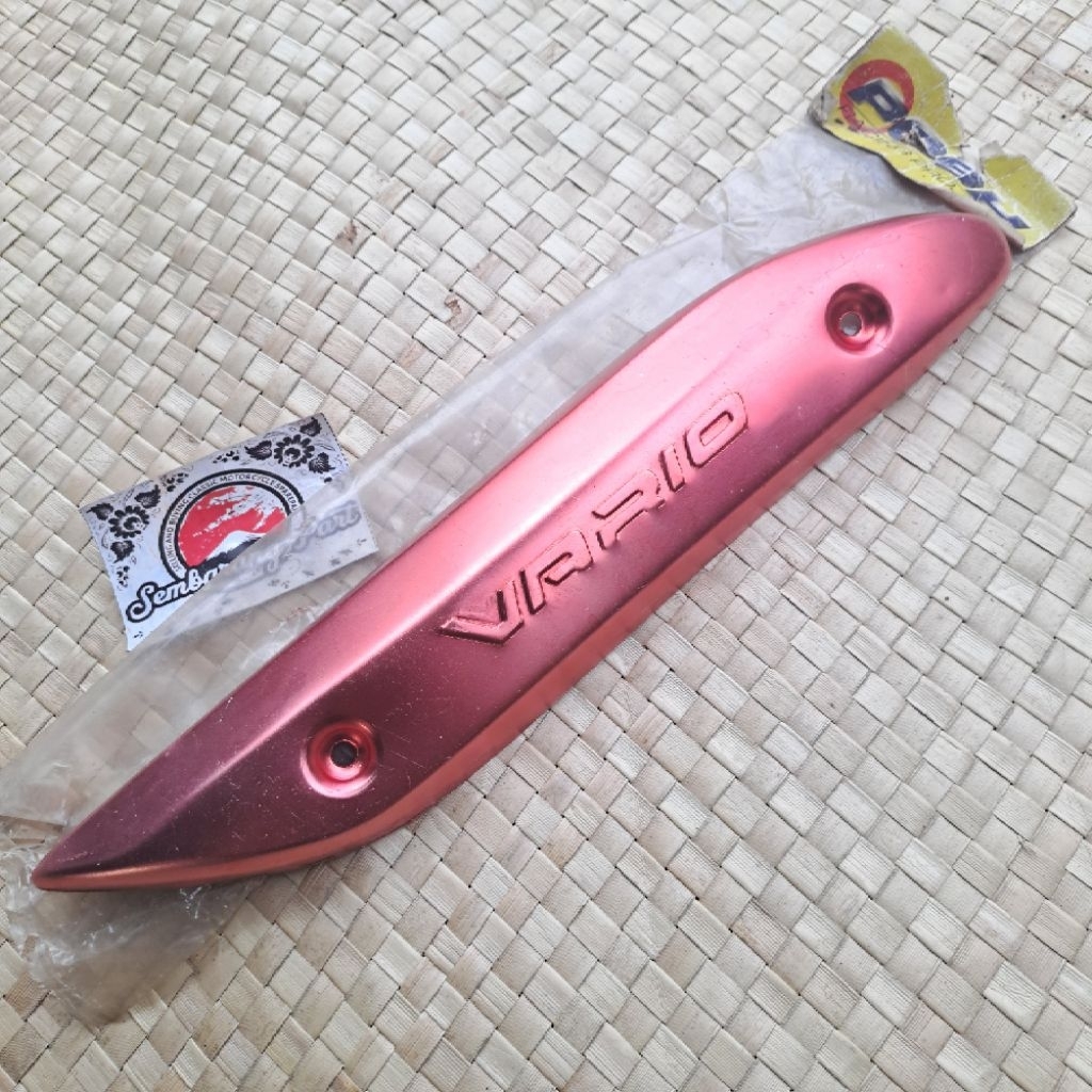 GARNISH COVER TAMENG KNALPOT HONDA VARIO 110 KARBU OLD POSH ALLUMINIUM