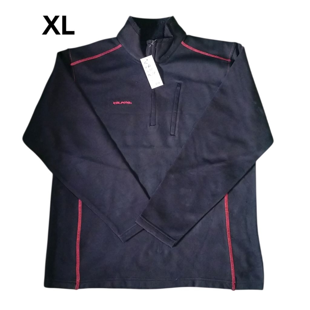 Kolping size XL baselayer outdoor second inner pollar tebal kaos gunung bekas baju half zip sweater