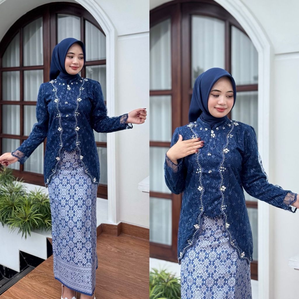 (FREE HIJAB) kebaya miska payet modern model terbaru Kebaya Wisuda Kondangan Lamaran