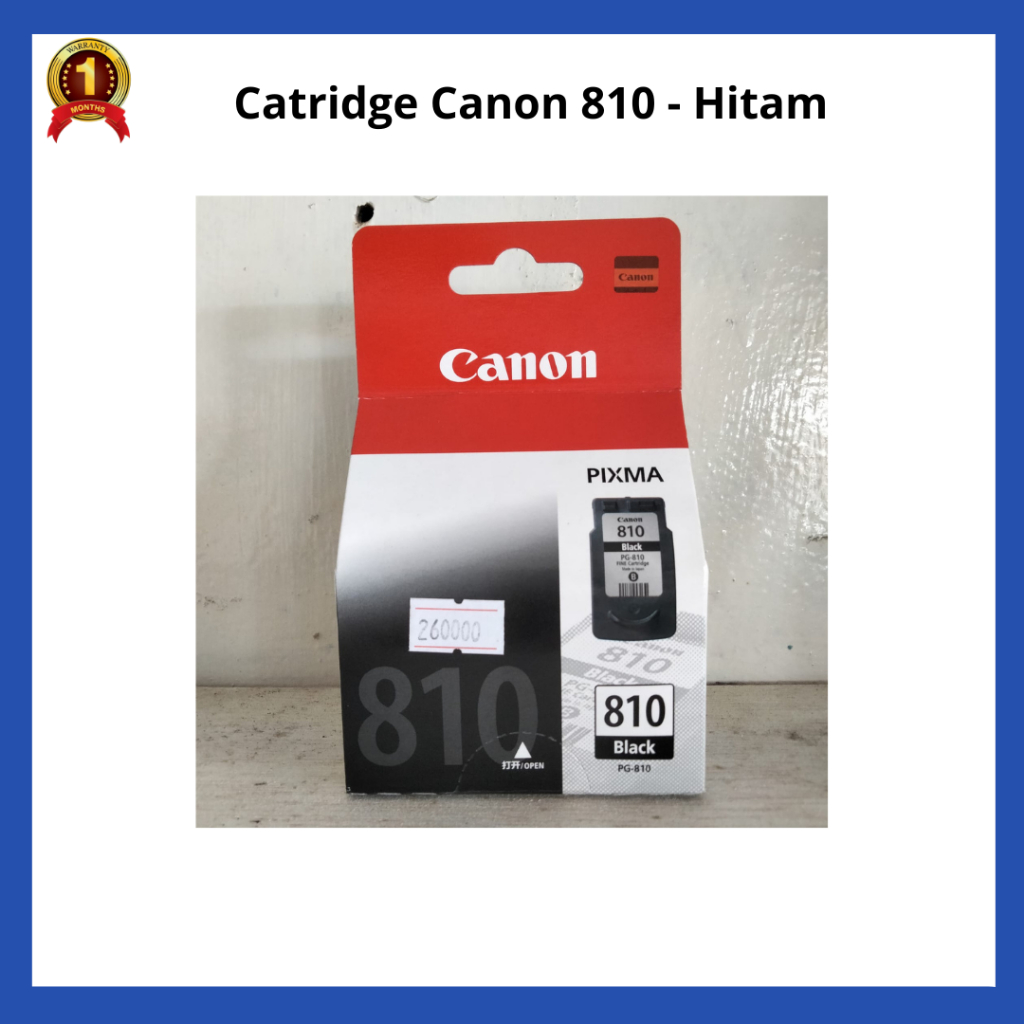 Canon Cartridge PG-810 Black, Baru, 100% Asli Resmi
