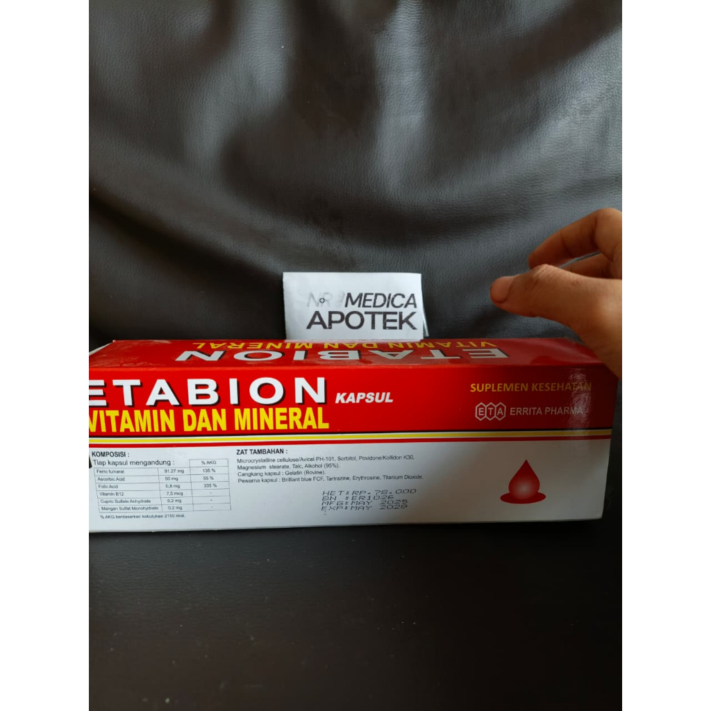 Etabion Kapsul / Etabion Vitamin dan Mineral 1 strip (10 kapsul)