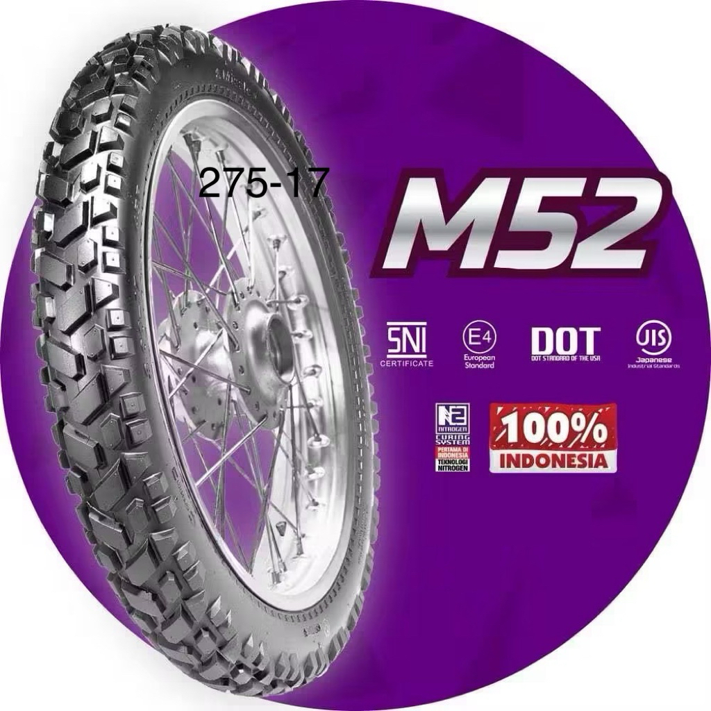 Ban Motor MIZZLE M52 Ring 17 UkURAN 275-17 SEMICROSS (Tubetype)