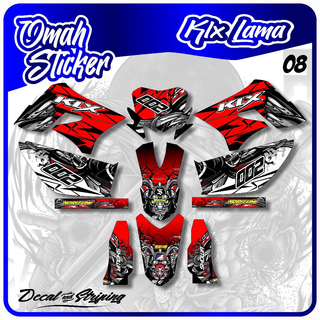 Decal KLX lama full body - decal KLX old full body , decal klx 150 old/s custom ADT.08