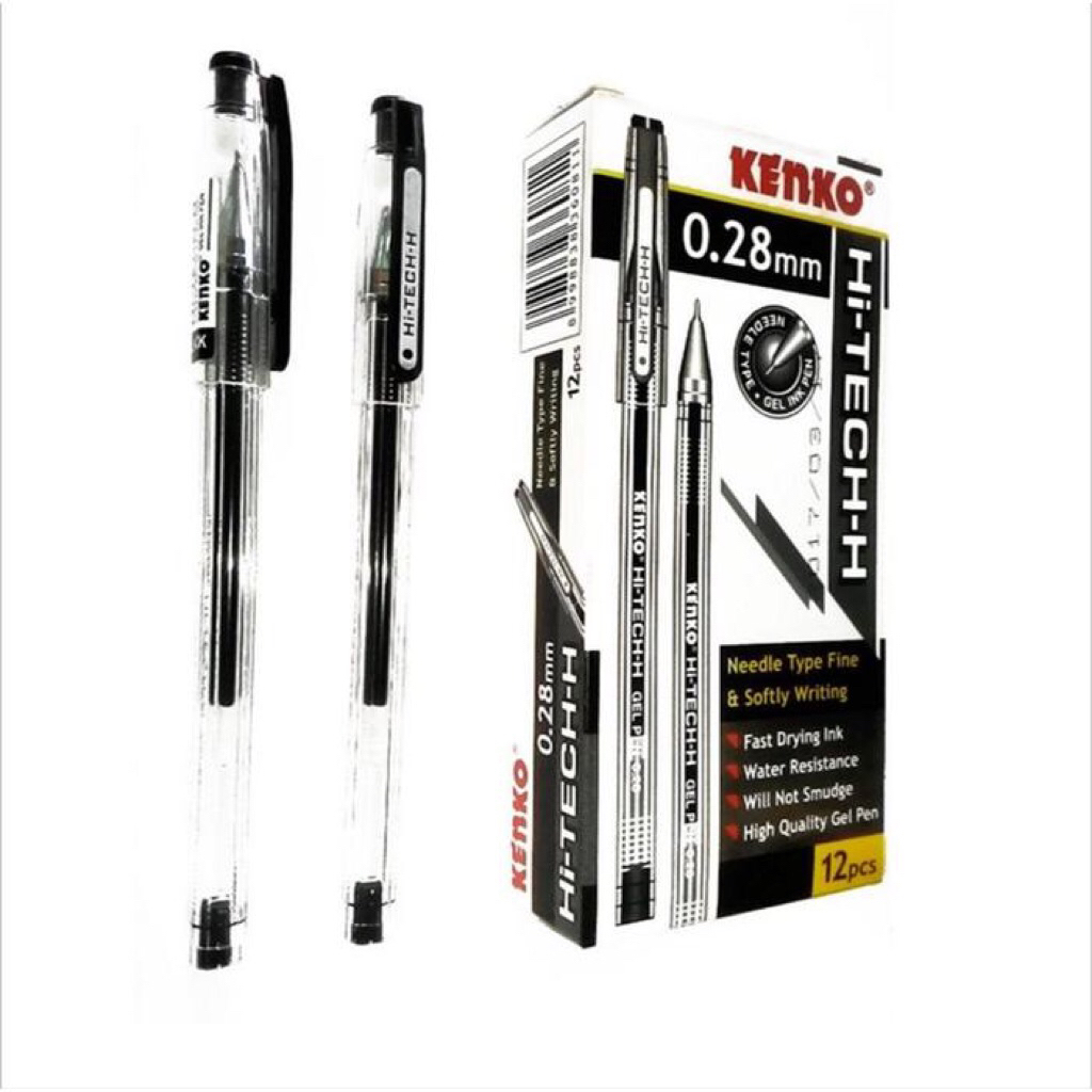 Pulpen Hi-Tech Kenko // Gel Pen Hi-Tech Kenko 0.28mm (1pack isi 12pcs )