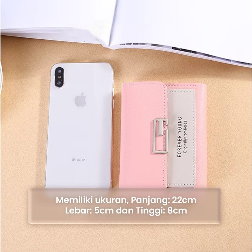 Dompet Lipat Forever Young Import Korea Dompet Mini Wanita Dompet