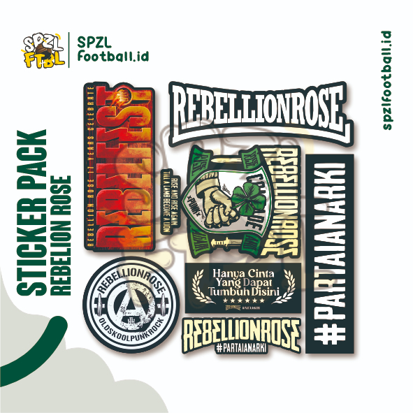 STICKER PACK REBELION ROSE | Sticker rebelion rose SPEZIAL FOOTBALL - STIKER BAND LOKAL, STIKER HELM