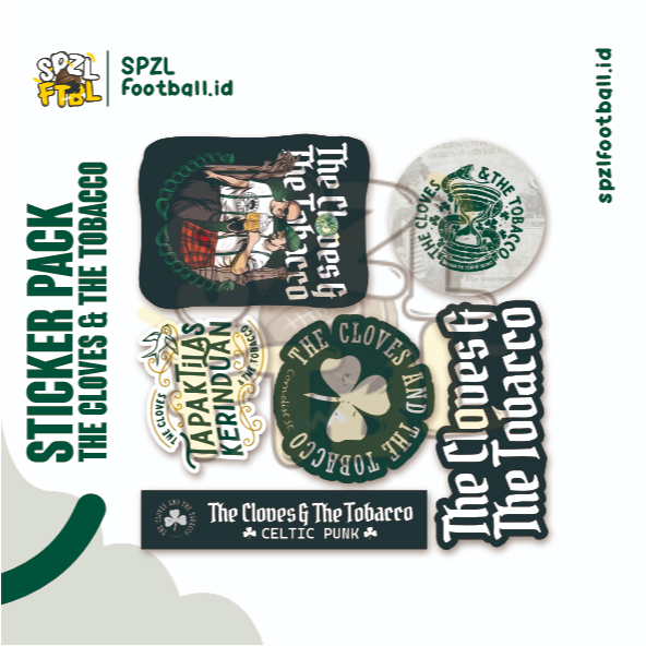 STICKER PACK THE CLOVES & THE TOBACCO | STIKER  TCATT BAND LOKAL, STIKER HELM, LAPTOP,TUMBLER DLL