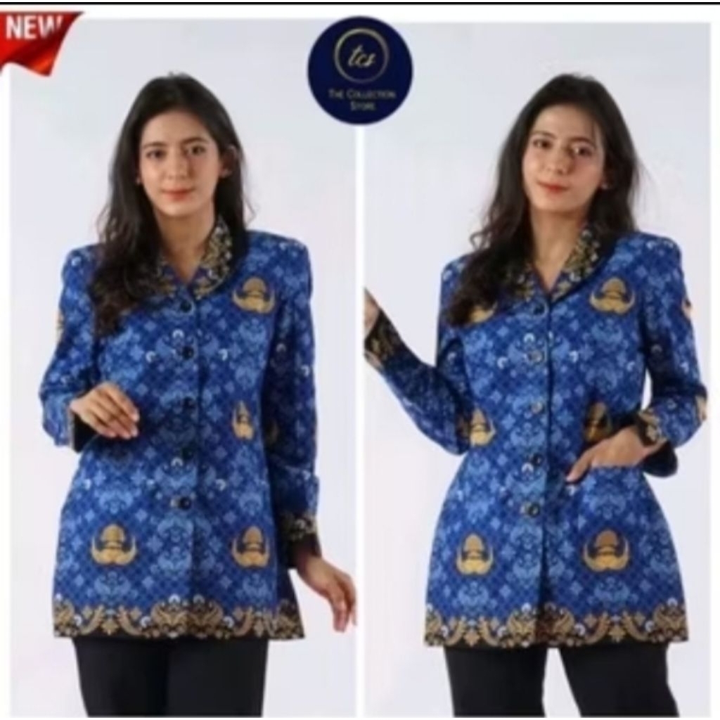 batik korpri Krah hitam terbaru 2025 /batik korpri katun Krah hitam/kemeja batik korpri/seragam korp