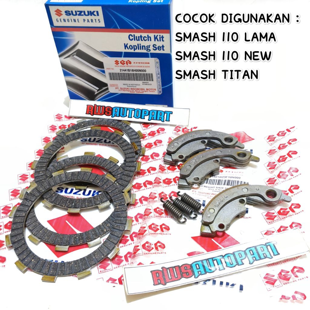 Paket Plat Kopling Kampas Kopling + Kampas Ganda Suzuki Smash 110 Lama Smash 110 New Smash Titan
