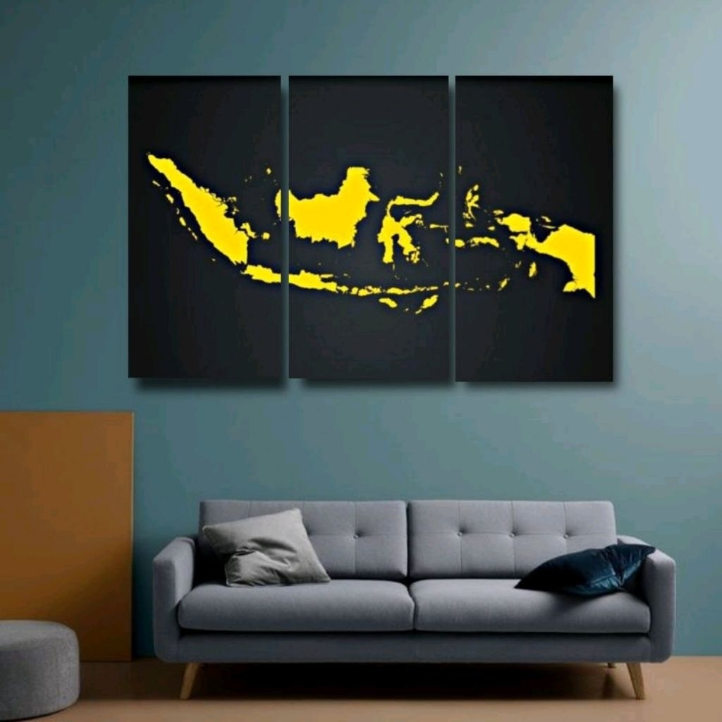 HIASAN DINDING KAYU PETA INDONESIA | DUNIA