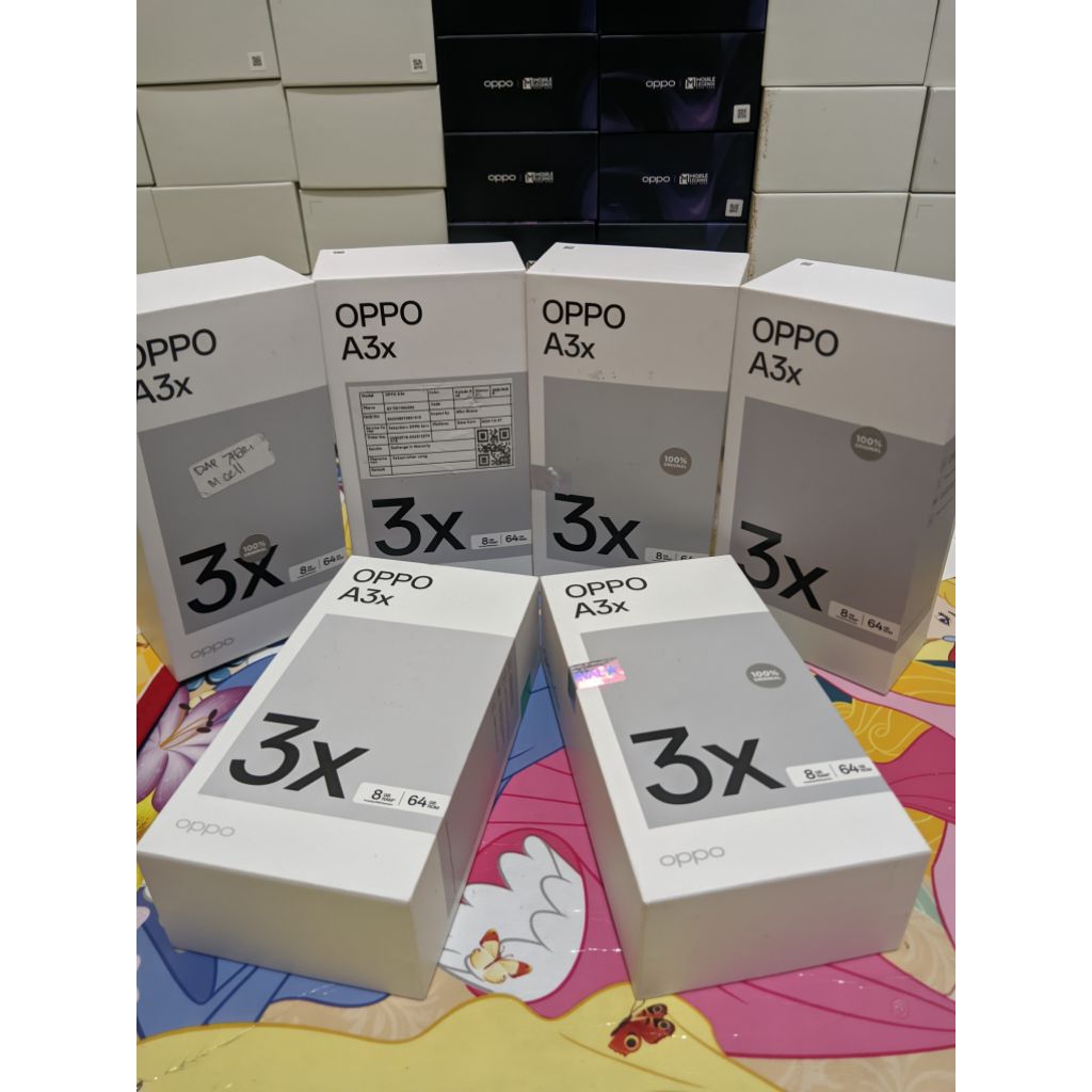 dus box oppo A3X ram 8 per 64 original copotan barang oke punya