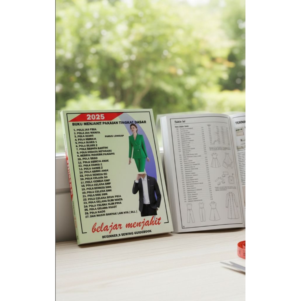 buku pola menjahit paket lengkap full model