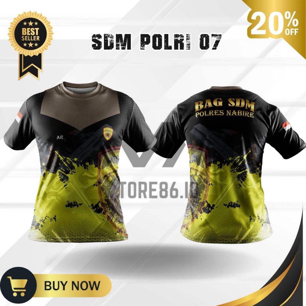 JERSEY SDM POLRI 07 FULLPRINT SUBLIME / KAOS SDM POLRI DRIFIT / JERSEY SDM POLRI / FULL PRINTING