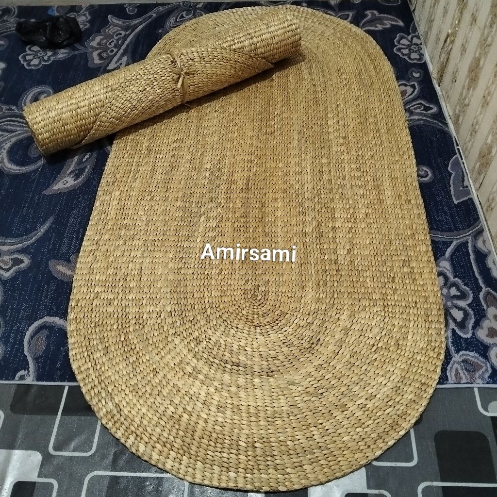 TIKAR ENCENG BORNEO OVAL 2X1m/Rug Enceng