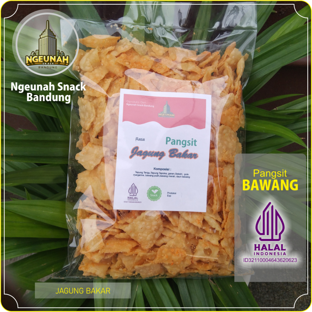 KRIPIK PANGSIT BAWANG 1 KG / PANGSIT GORENG- (Rasa – JAGUNG BAKAR ) Murah Enak / Kiloan