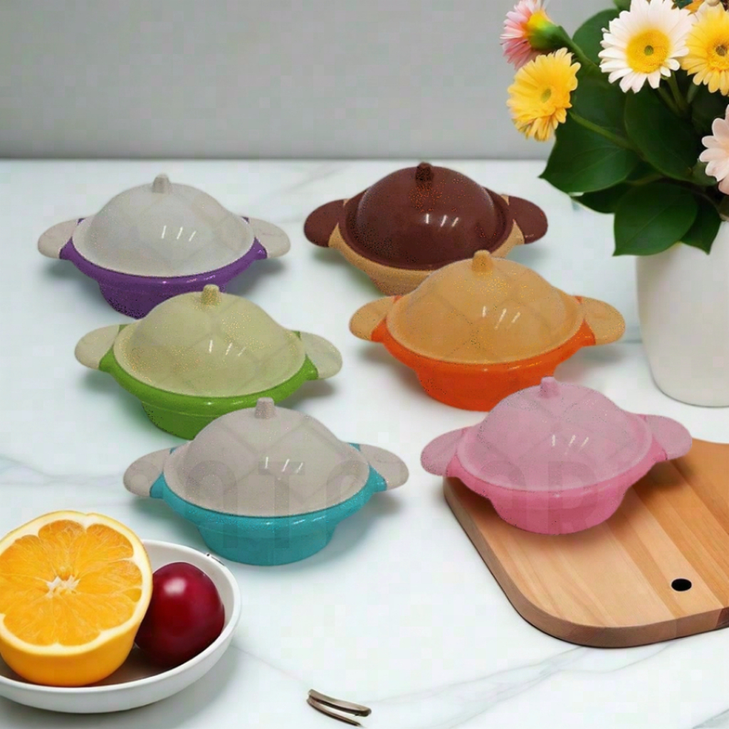 Mangkok Plastik dengan Tutup/Mangkok Sayur/Multi Pot Extra Small/Mangkok Cantik Kecil + tutup
