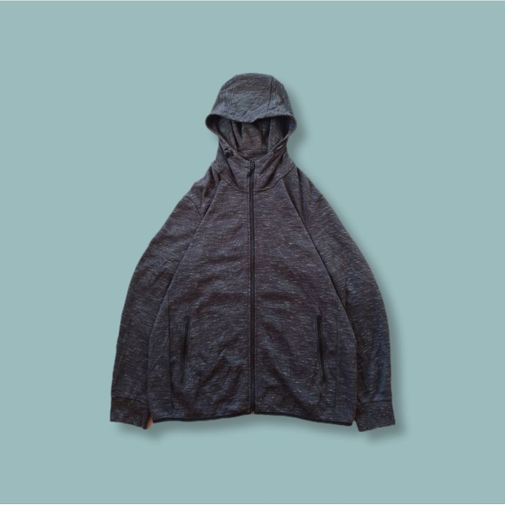 Uniquesport - Jaket Uniqlo Dry Fleece Tech Fullzip Abu Second XL