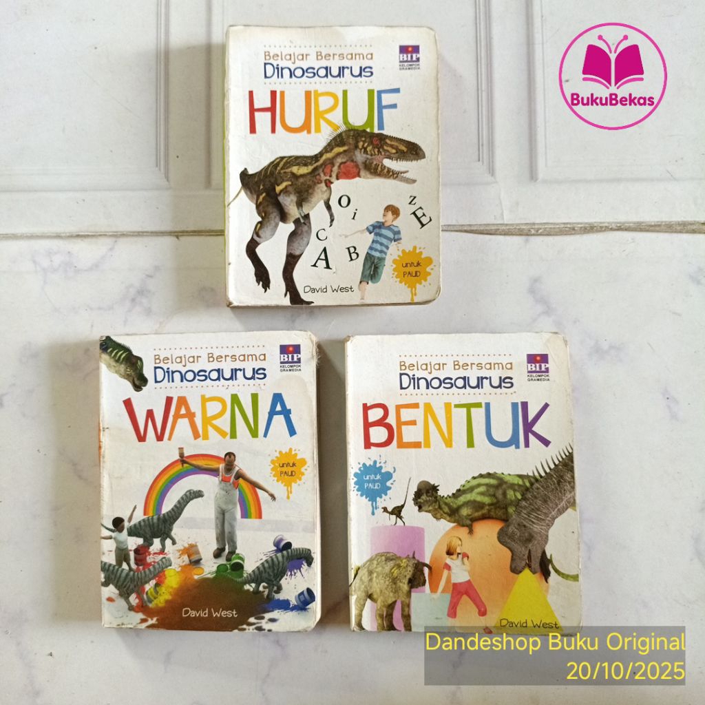 Belajar Bersama Dinosaurus untuk PAUD by David West - Buku Anak Bekas Preloved BOARDBOOK