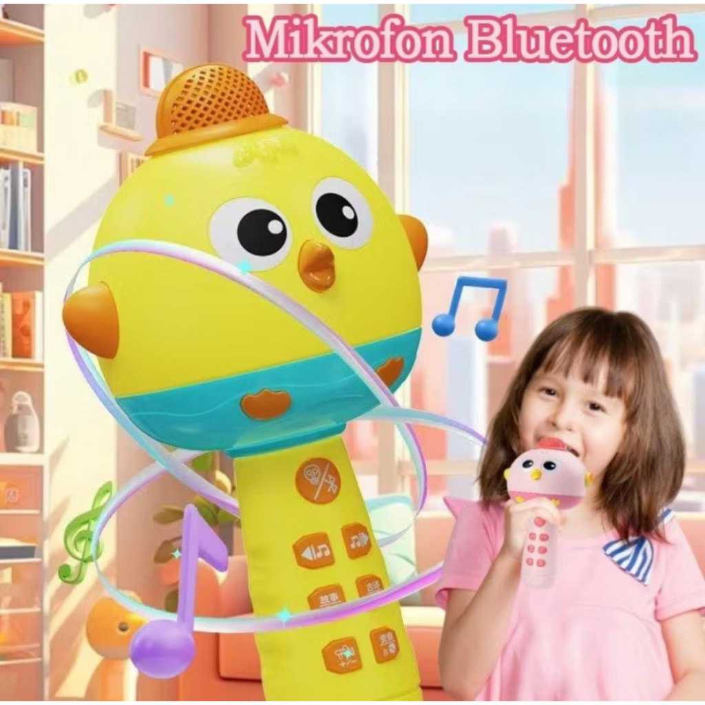 Mainan MIKROFON Karaoke Mainan Multifungsi Mikrofon Bluetooth Wireless Speaker anak