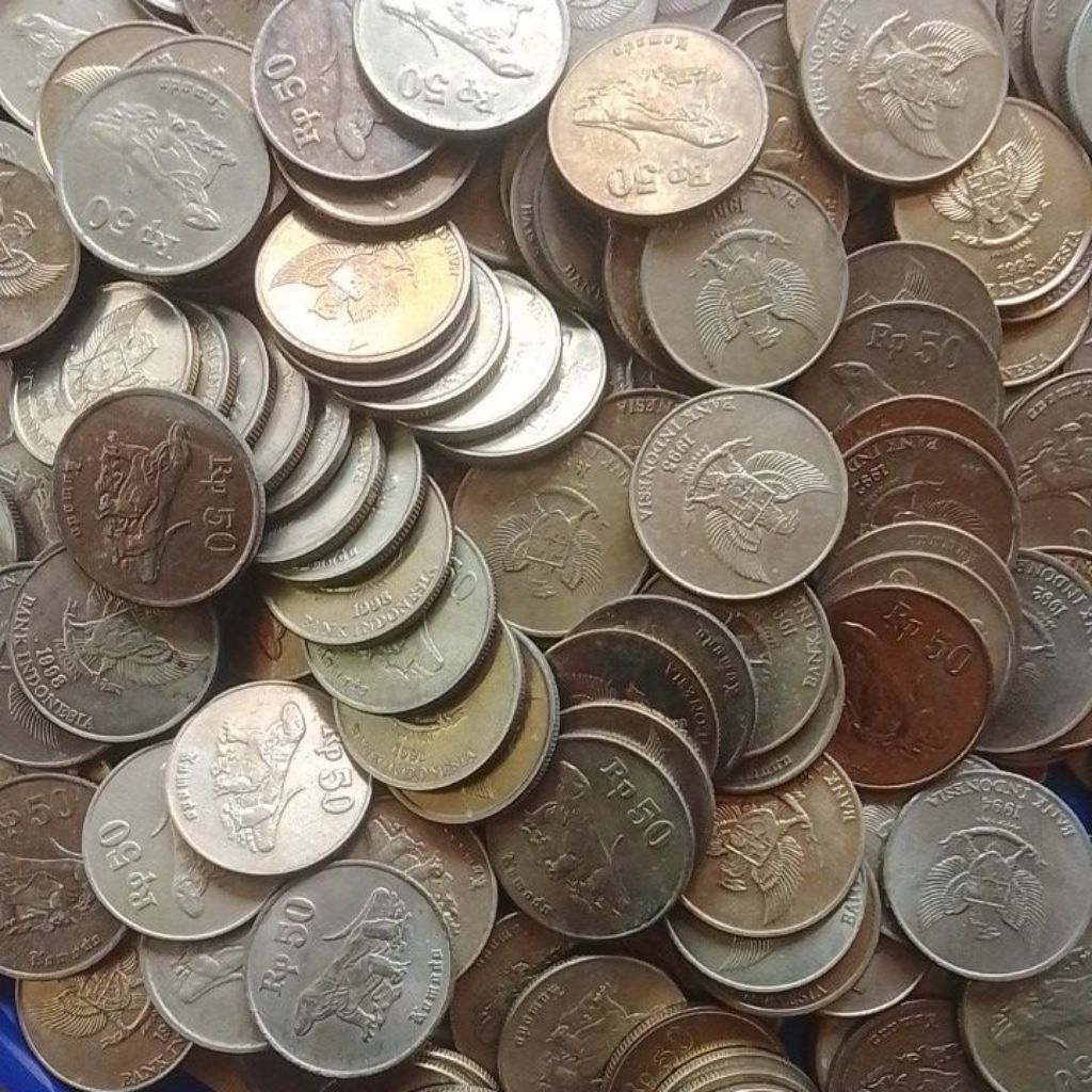 UANG KUNO ASLI KOIN 50 RUPIAH KOMODO