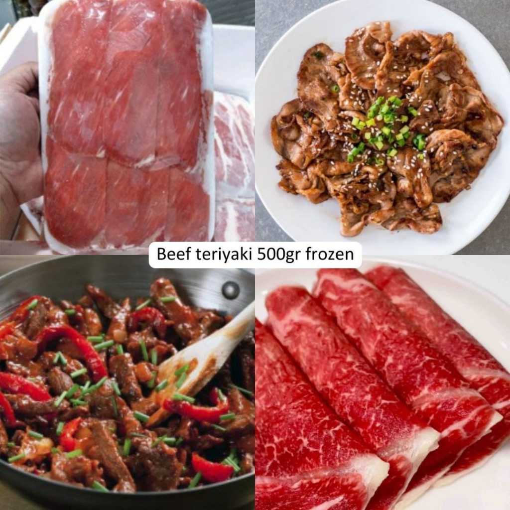 Slice Beef Teriyaki Ekonomis & Low Fat Daging sapi iris 500gr frozen