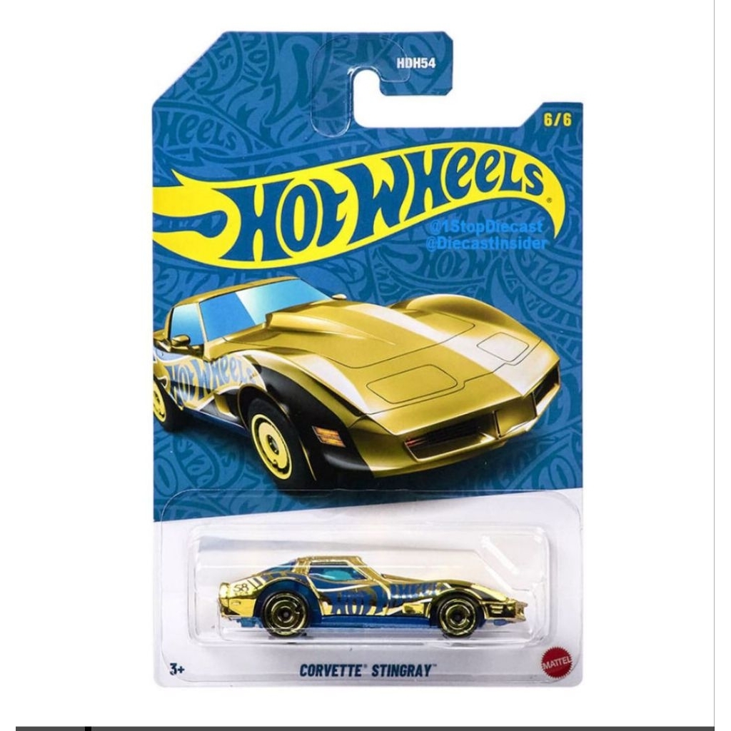 hot wheels 58th anniversary corvette stingray (chase)
