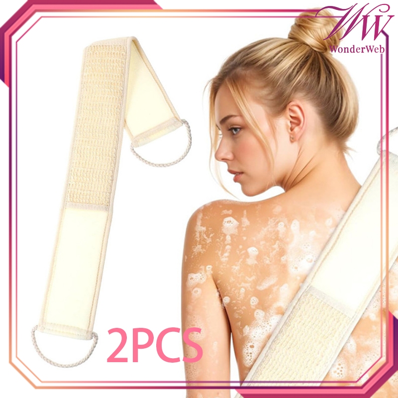2pcs/Set Sikat Punggung Loofah Loofah Back Brush Alat Gosok Punggung Untuk Mandi Penggosok Punggung 