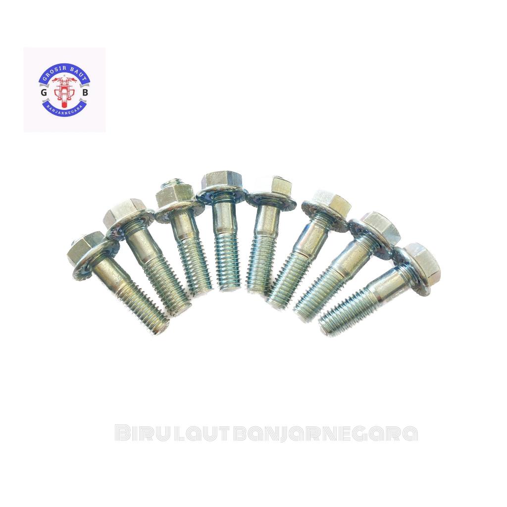 (Paket isi 10 Biji) Baut Gear Honda / Baut Gear Revo / baut Tanam Gear + mur 8x35