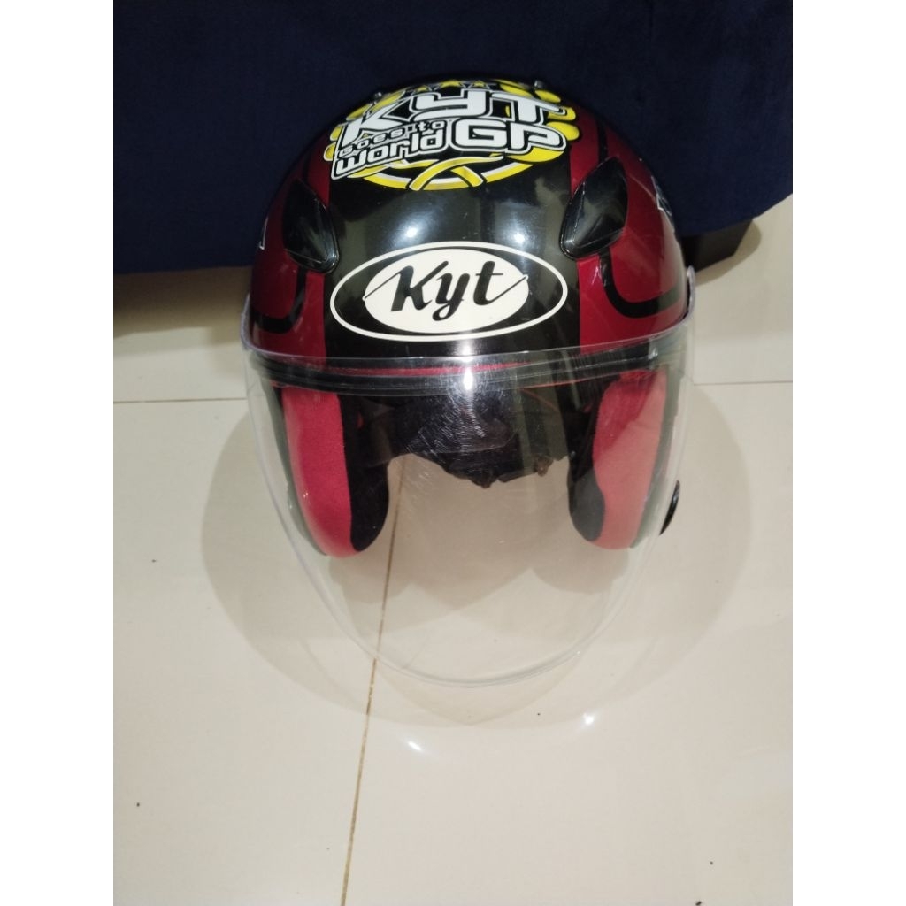 helm kyt motif merah original second