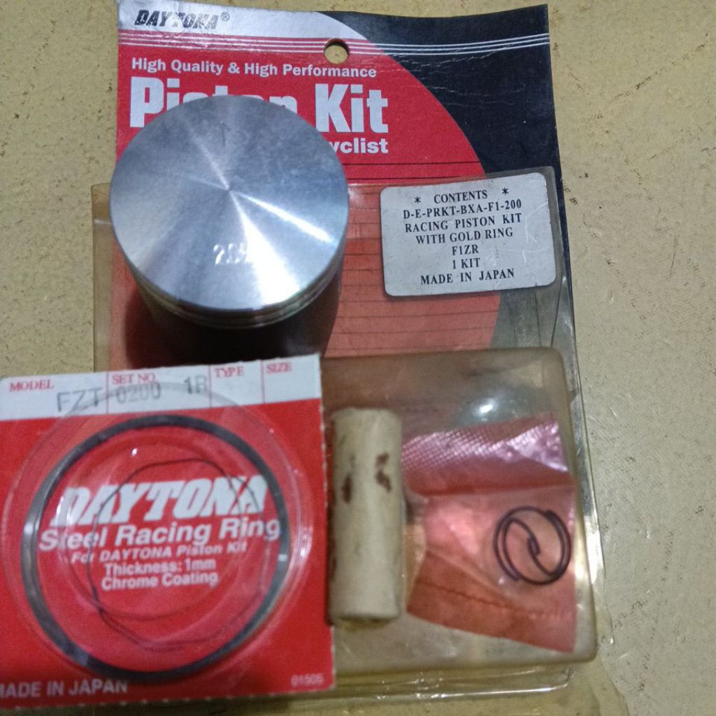 piston kit fizr os 200 daytona gold ring japan original NOS