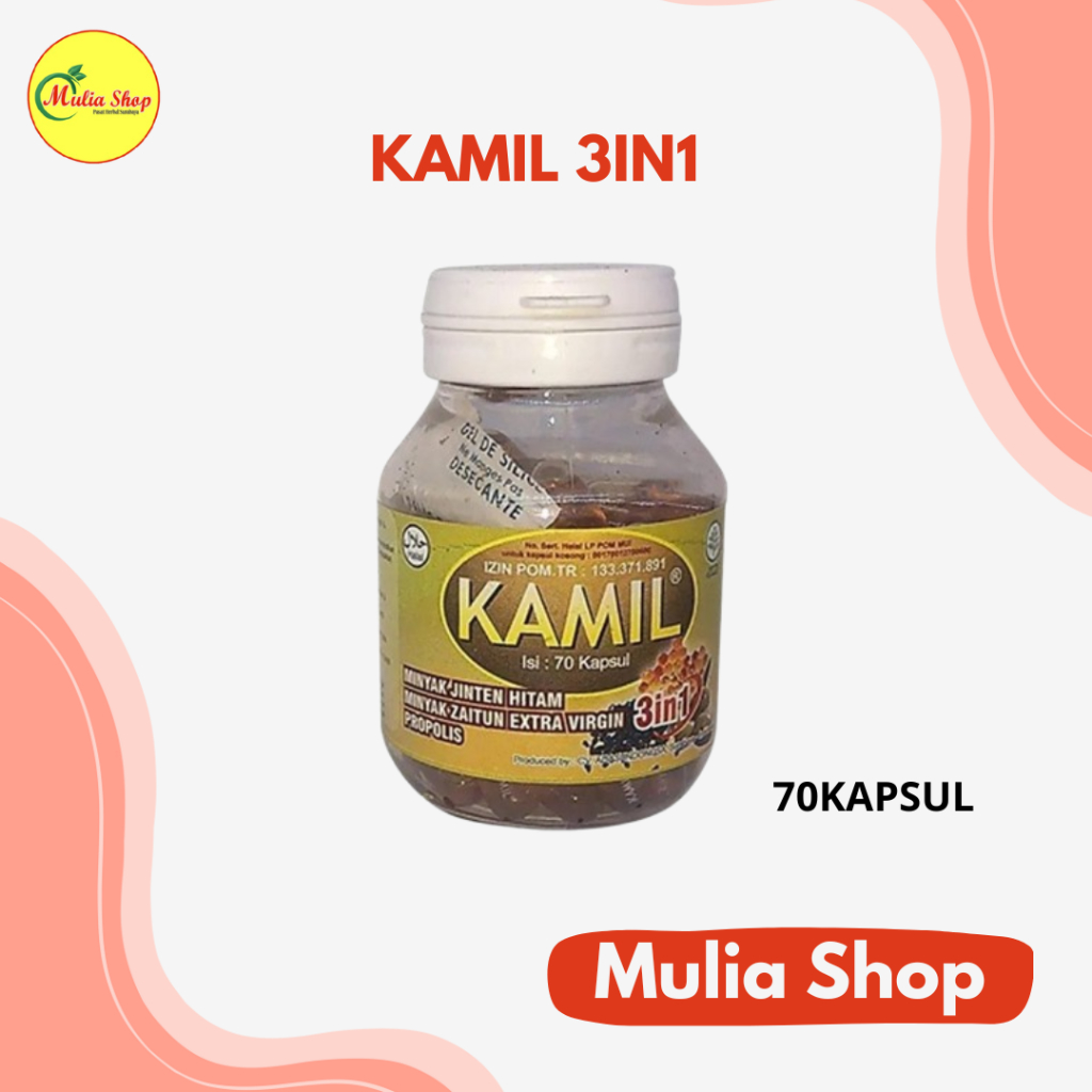 KAMIL 3 in 1 (Habbatussauda'/Jintan Hitam, Zaitun, Propolis) 70 kapsul