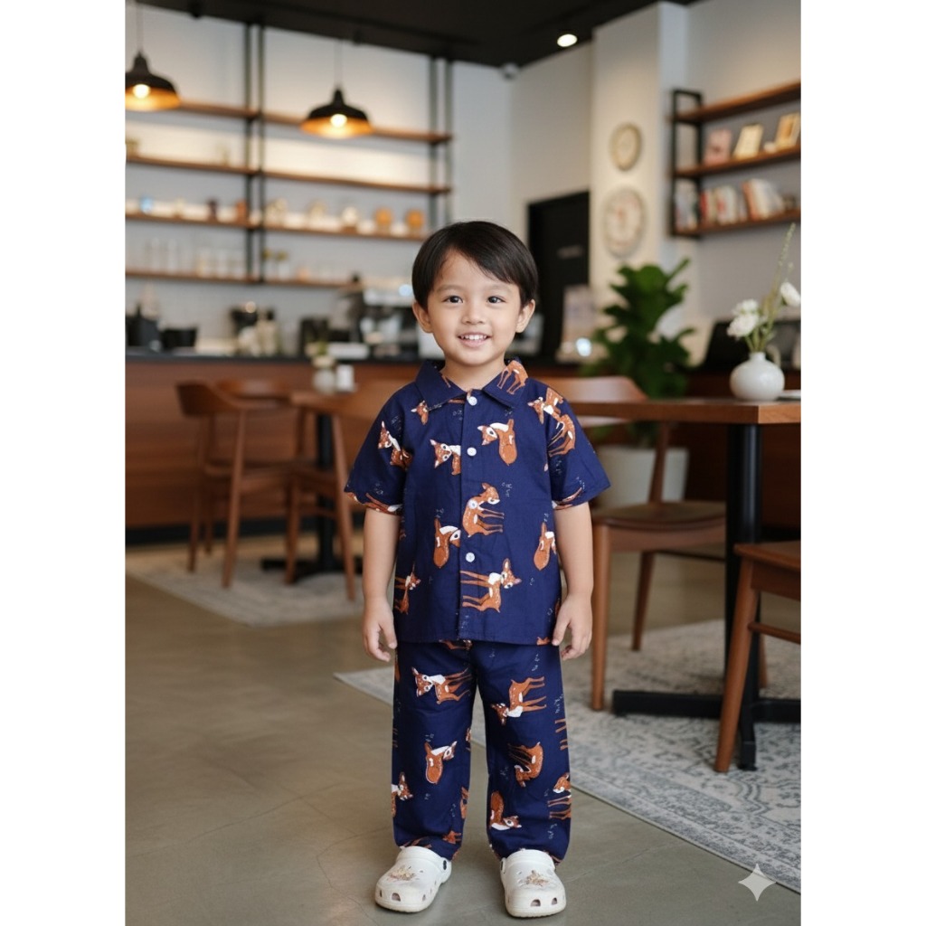 Piyama Baju Tidur Anak Rayon Setelan Rayon Anak