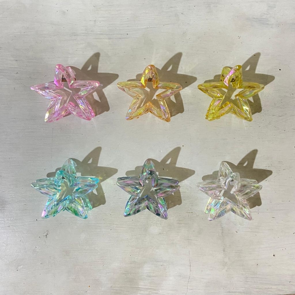 [BCSN] 7 CM Jedai Jepit Badai Jepit Rambut Bintang Jepit Rambut Korea Bintang Hologram Aksesoris Ram