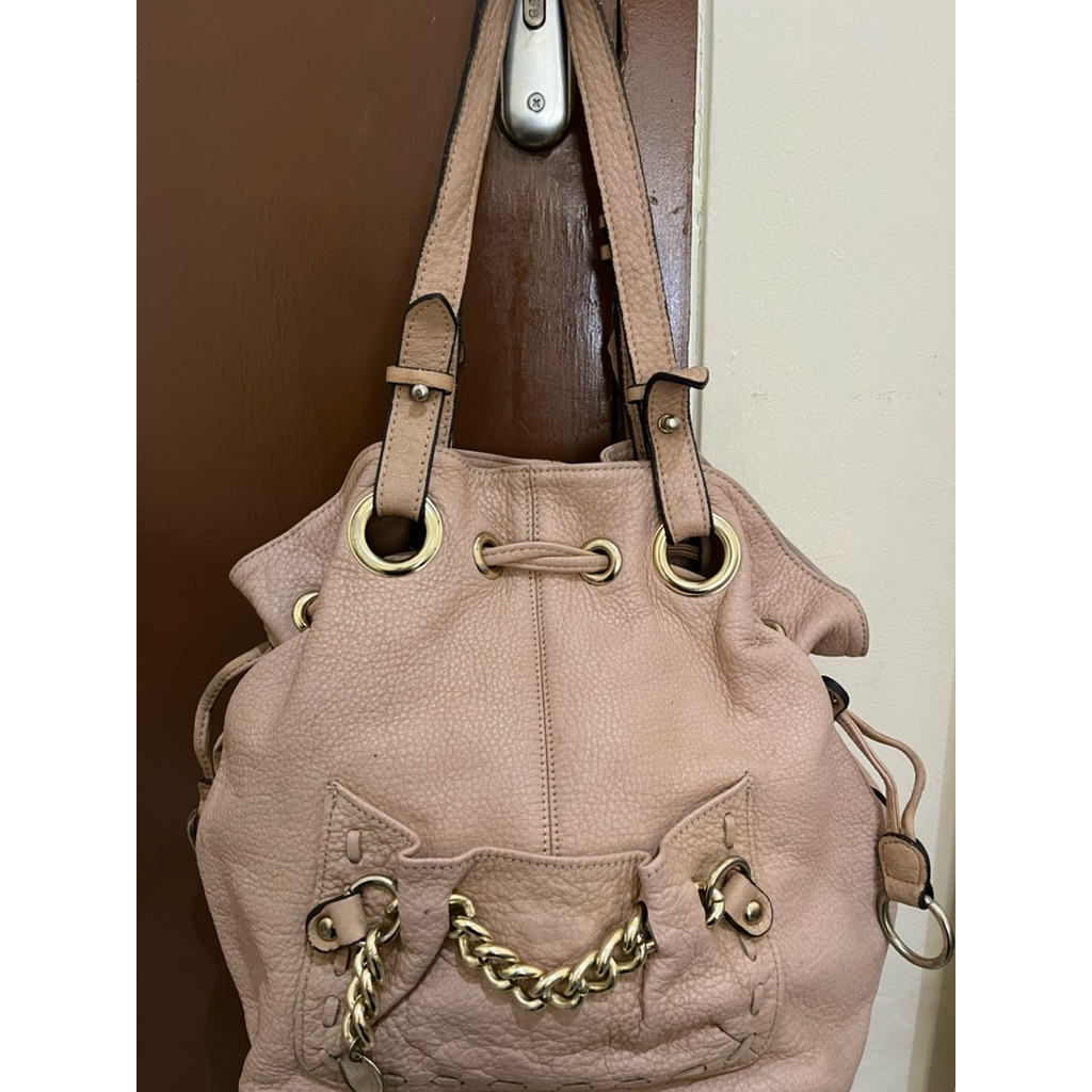 Tas Preloved Tas Serut Kulit Asli Bucket Bag