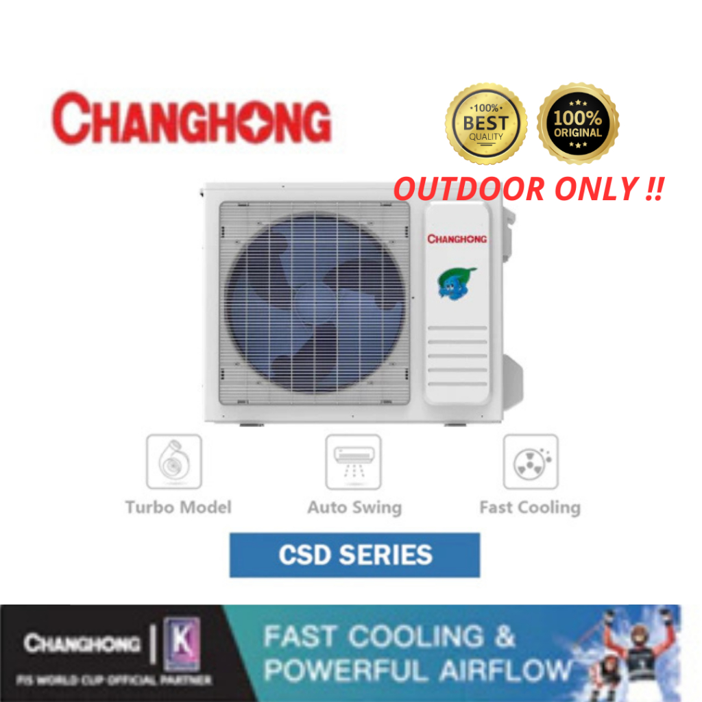 OUTDOOR AC CHANGHONG CSC-05CSD4 AC SPLIT 1/2 PK PLASMA