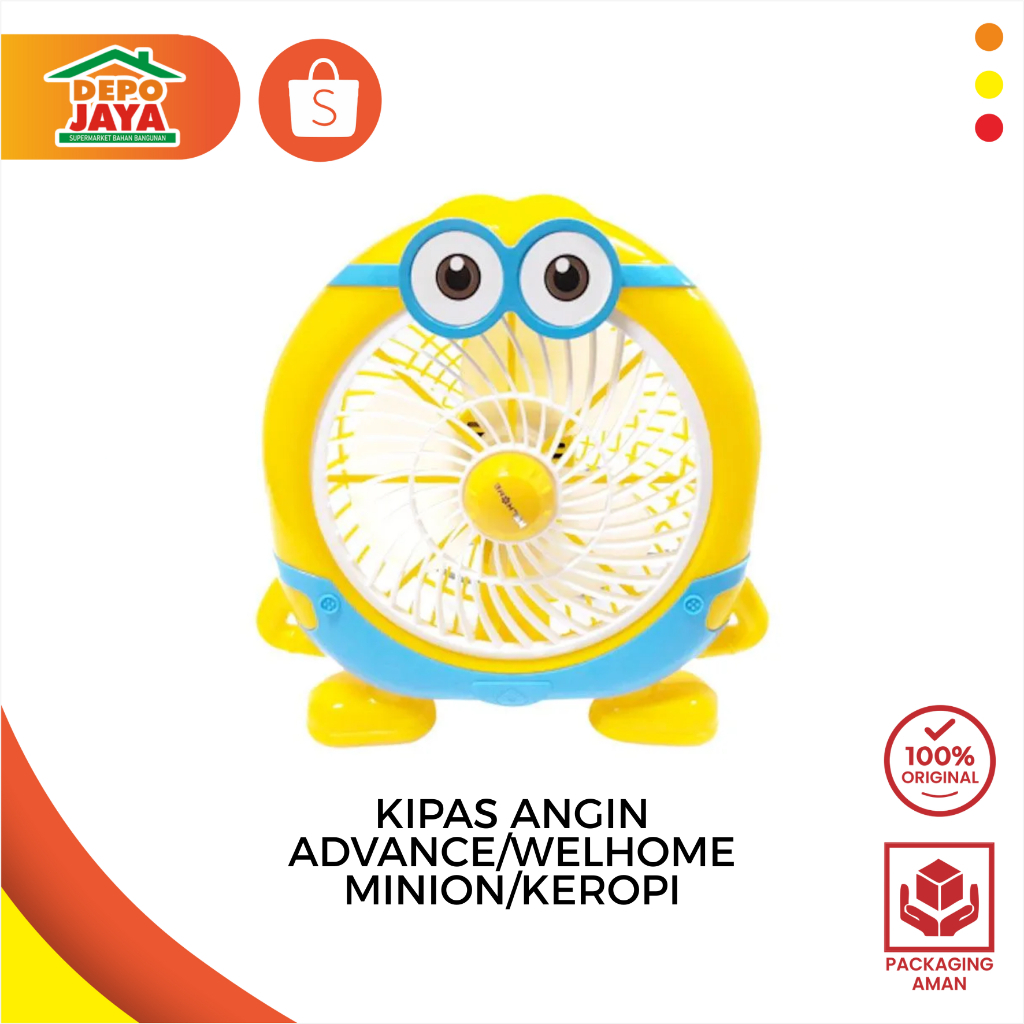 KIPAS ANGIN ADVANCE/WELHOME MINION/KEROPI - KIPAS ANGIN MINI MERK ADVANCE/WELHOME MINION/KEROPI