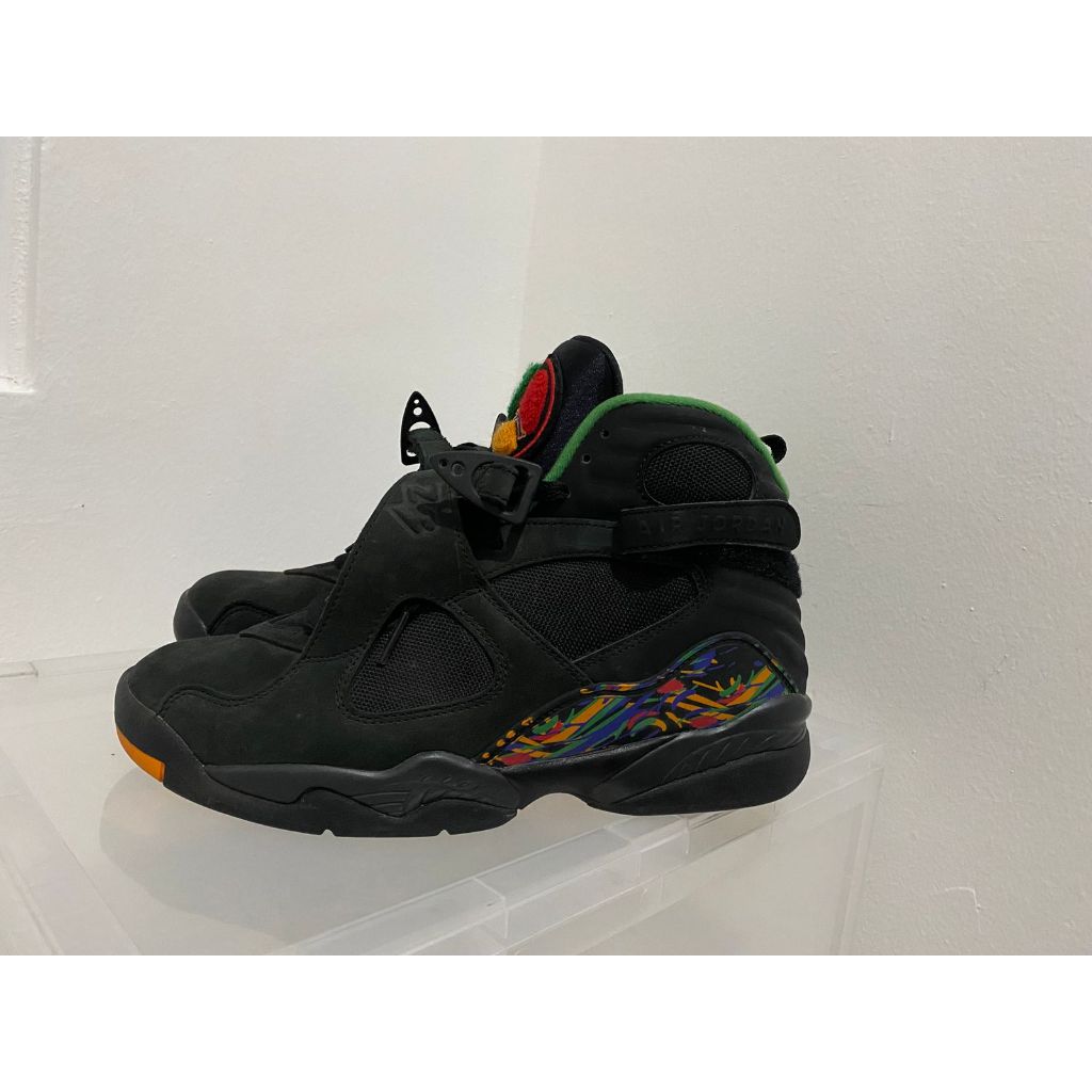 [Preloved] AIR JORDAN 8 RETRO BLACK/LIGHT CONCORD-ALOE VERDE (size 41/US8)
