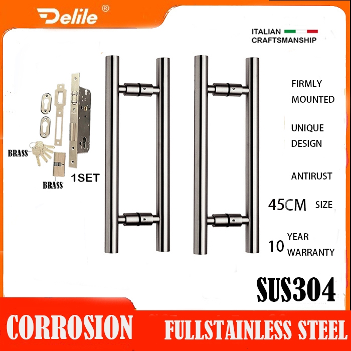 Full Handle Set/ Tarikan Pintu 2 Rumah/ Gagang Pintu Rumah/ Pegangan Pintu 2 Rumah