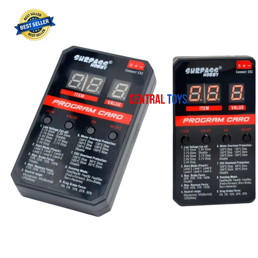 Surpass hobby program card untuk ESC rocket RC supersonic V2 45A 60A 80A 120A 150A brushless ESC