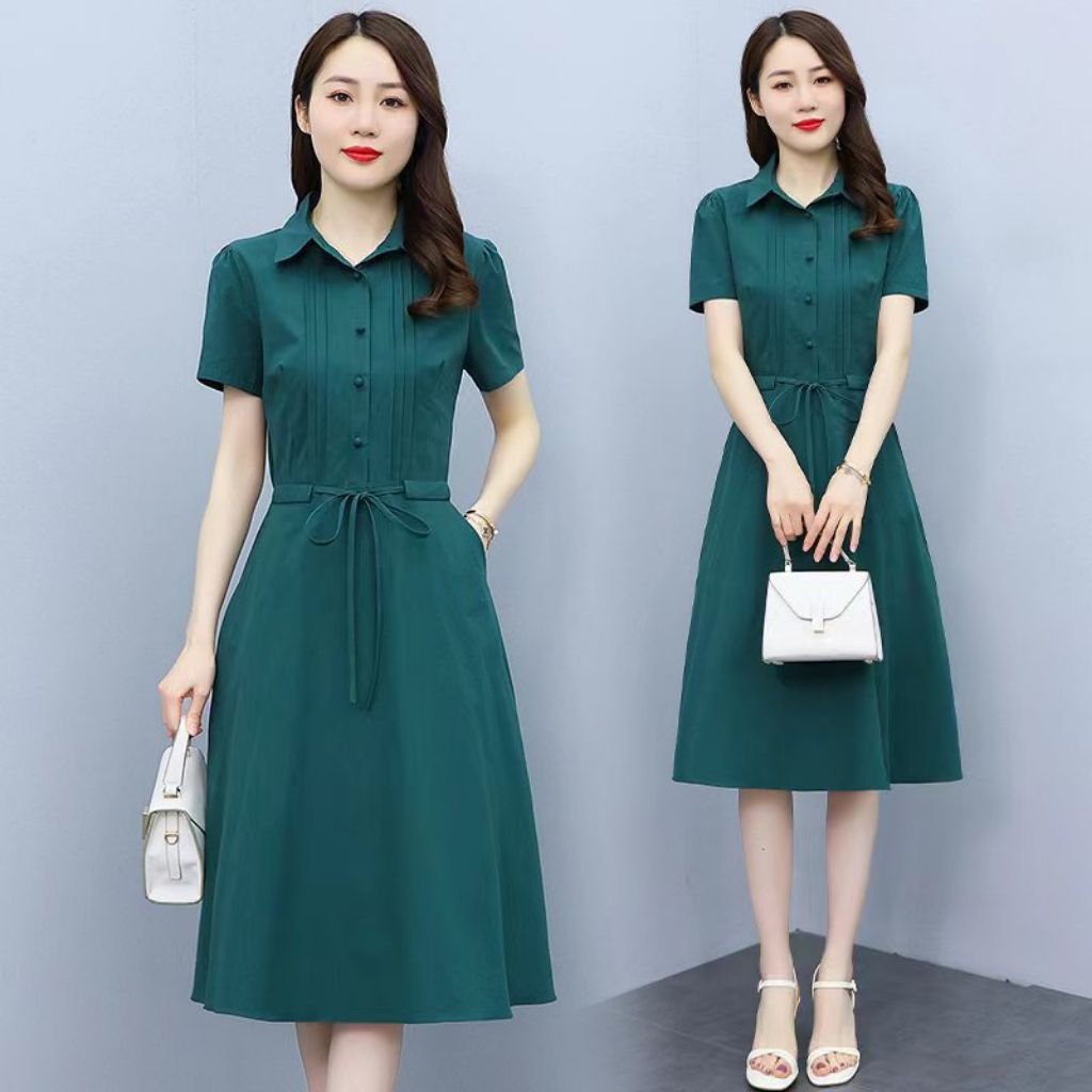 DRESS NATAL HIJAU BOTOL IMPORT PREMIUM HIGH QUALITY