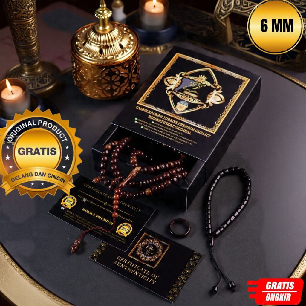 Tasbih Kokka 6 MM Asli Premium Tasbih Kokka Murah Tasbih Kokka Turki Tasbih Kokka Bersertifikat Tasb