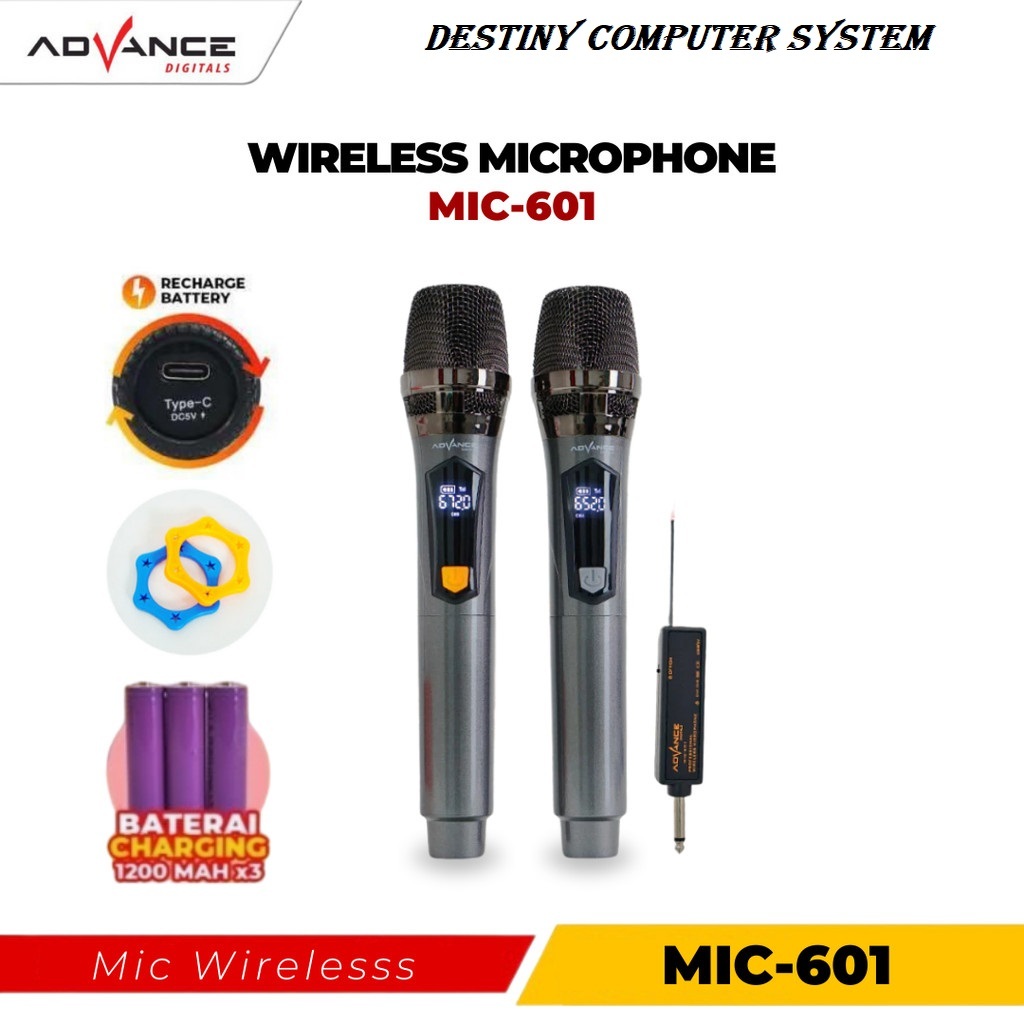 Mic Karaoke Wireless Advance 601
