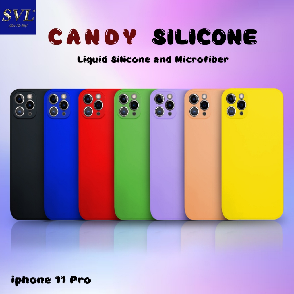 [ CUCI GUDANG ] Case Hp Iphone 11 Pro Candy Case Softcase MICROFIBER Casing