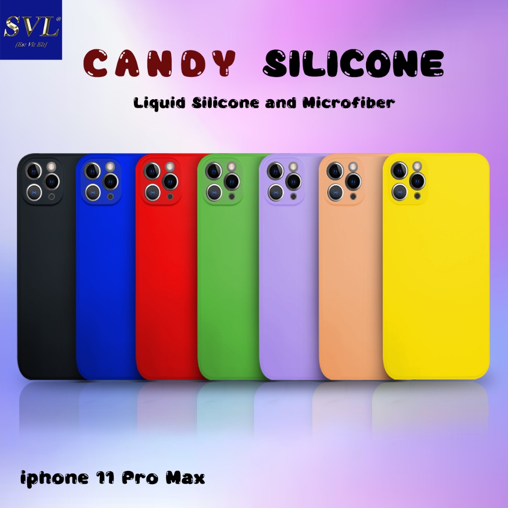 [ CUCI GUDANG ] Case Hp Iphone 11 Pro Max Candy Case Softcase MICROFIBER Casing