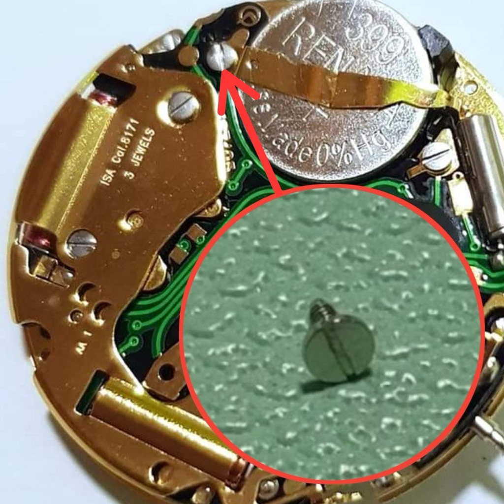 baut Bagian penahan baterai Mesin ISA chronograph 8171/8172/8161